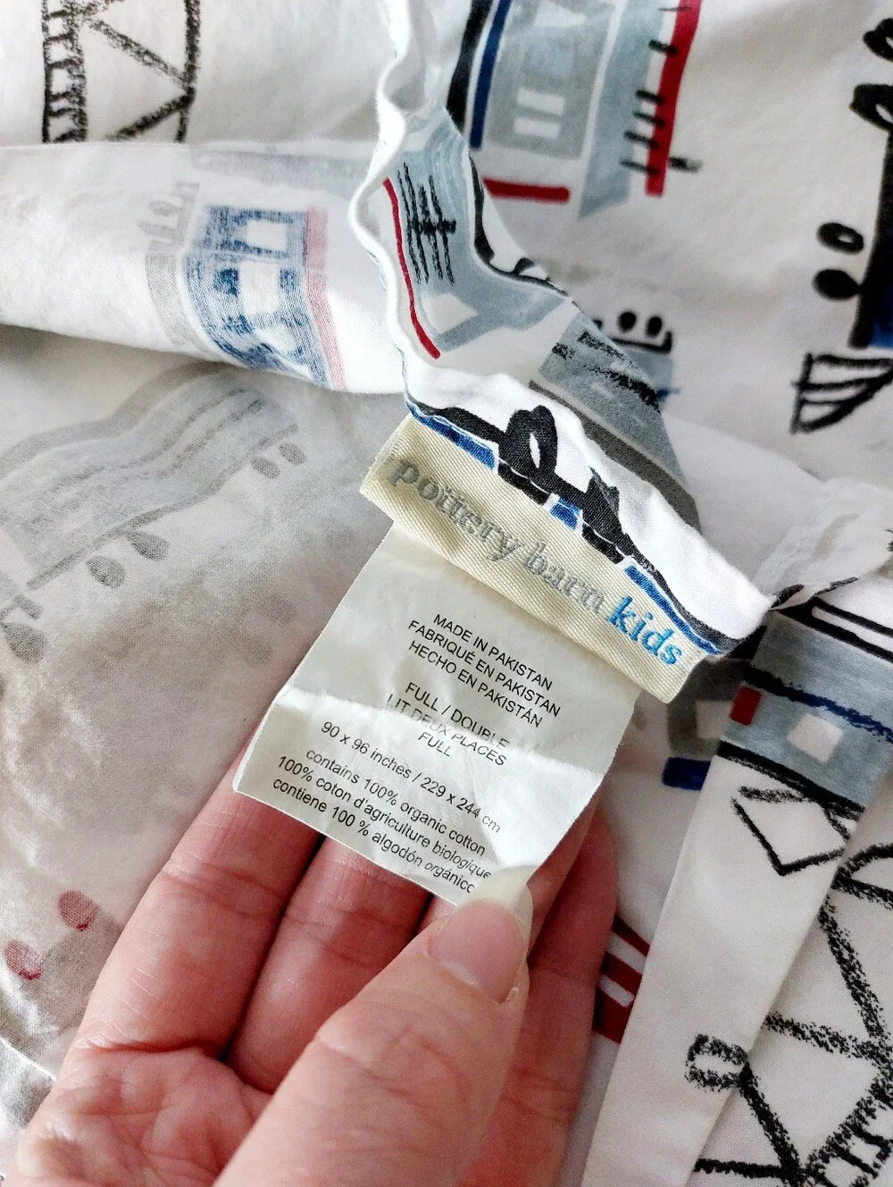 Train Junction Theme Pottery Barn Kids Full *Flat* Sheet & Pillowcase Thomas